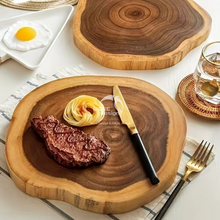 Walnut Wood Slab Tray-WD7819