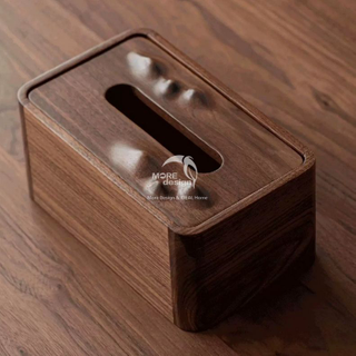 Walnut Wood Tissue Box-WD7830