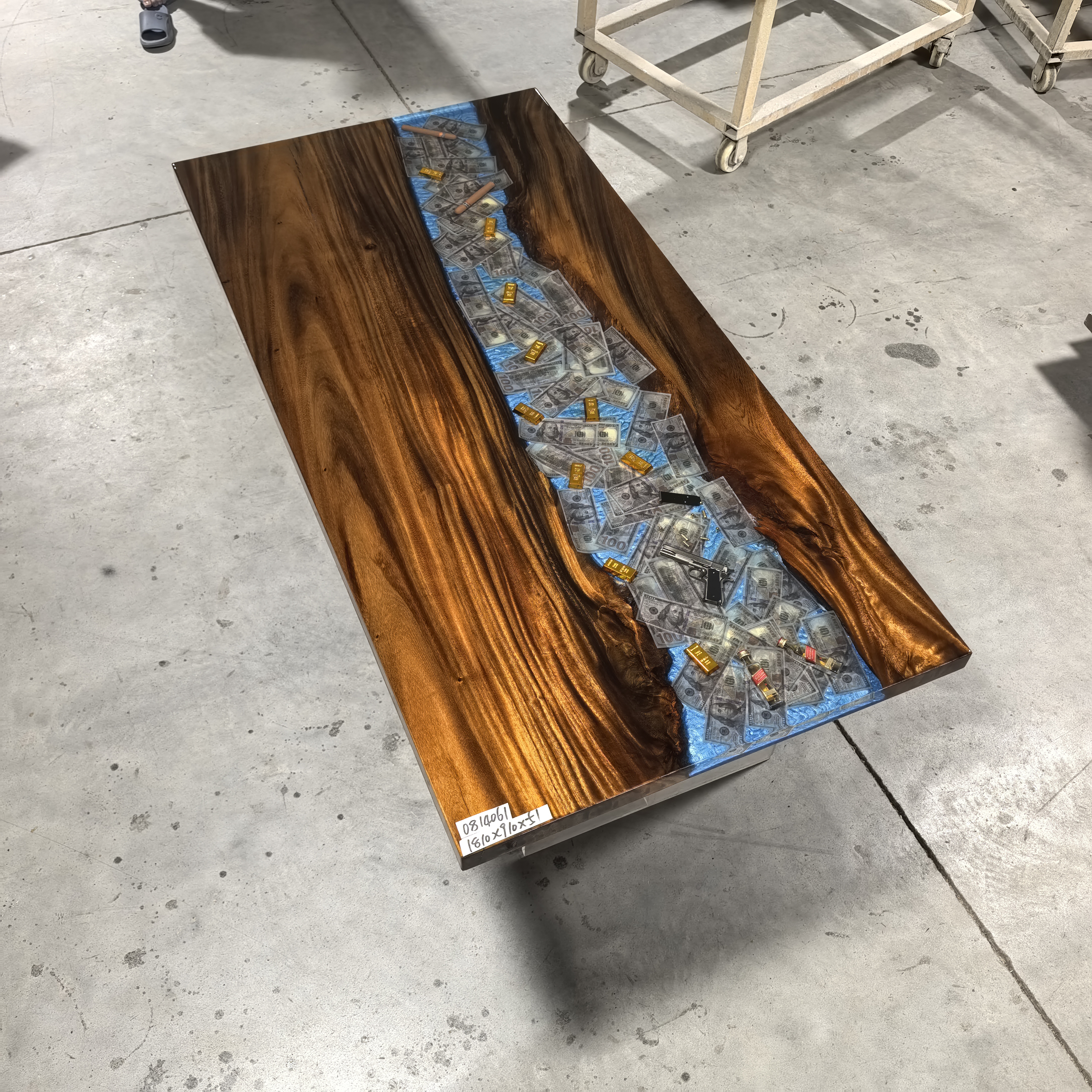  Creative Embedded‑Element River Table Completed
