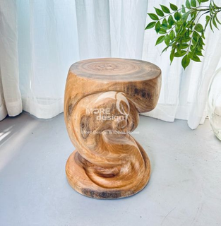 Walnut Wood Slab Stool-WD7836