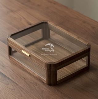 Walnut Wood Slab Storage Box-WD7829