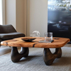 Walnut Wood Coffee Table-MD139