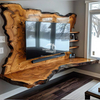 Walnut Wood Slab TV Cabinet-WD7818