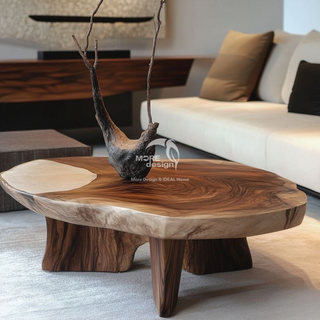 Walnut Wood Coffee Table-MD139