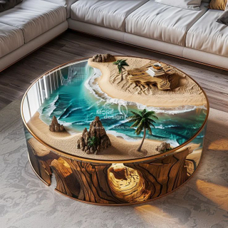 Epoxy Resin Coffee Table-WD396