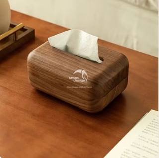 Walnut Wood Tissue Box-WD7828