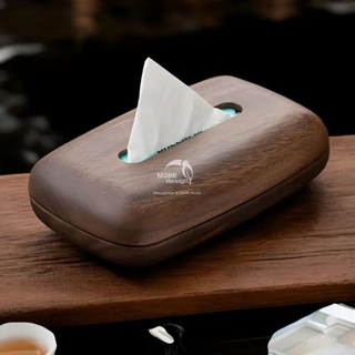 Walnut Wood Tissue Box-WD7864