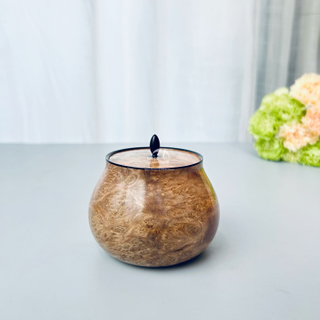 Walnut Wood Slab Tea Jar-WD7854