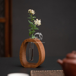 Walnut Wood Slab Vase-WD7832