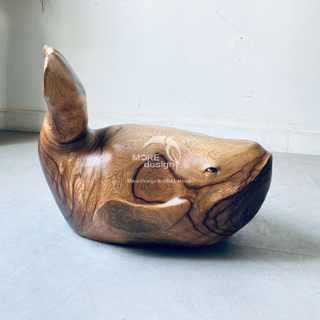Walnut Wood Slab Stool-WD7838