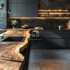 Walnut Wood Bar Table-MD138